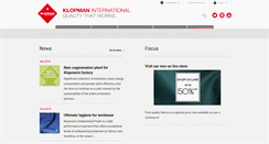 Desktop Screenshot of klopman.com