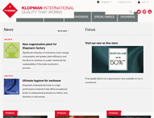 Tablet Screenshot of klopman.com